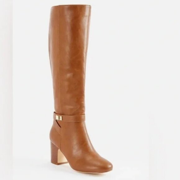 JustFab Piya Block Heeled Knee High Riding Boots - Picture 1 of 10
